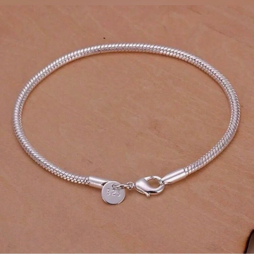 New 925 Silver 3MM Snake Chain Bracelets